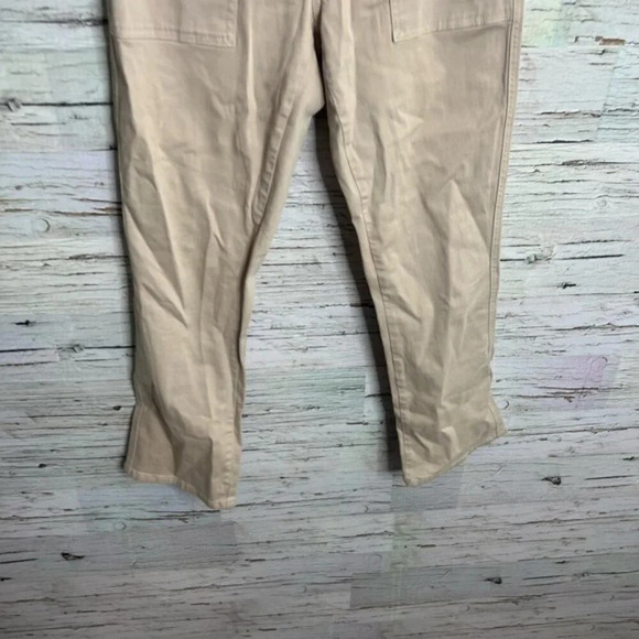 Anthropologie khaki tan pants cropped size  26 - Picture 2 of 7